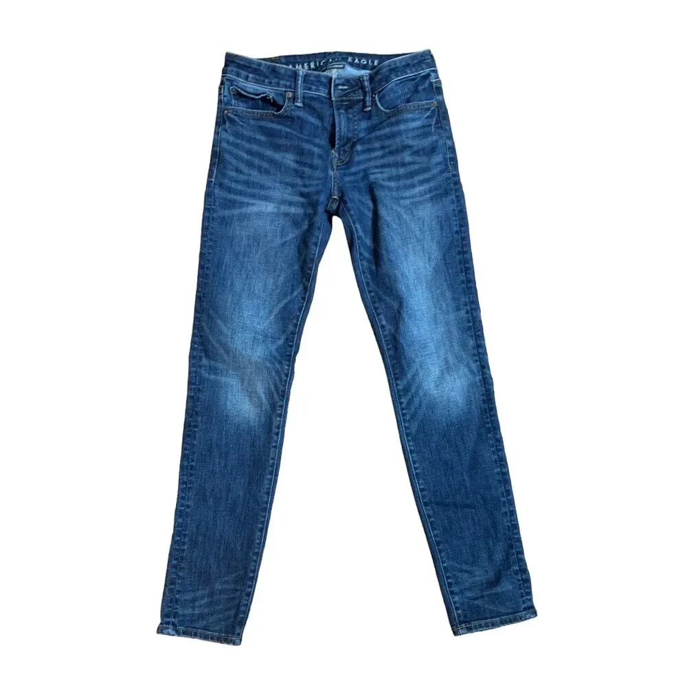 American Eagle Men's Next Level AirFlex Skinny Jeans 29x32 Medium Wash Blue